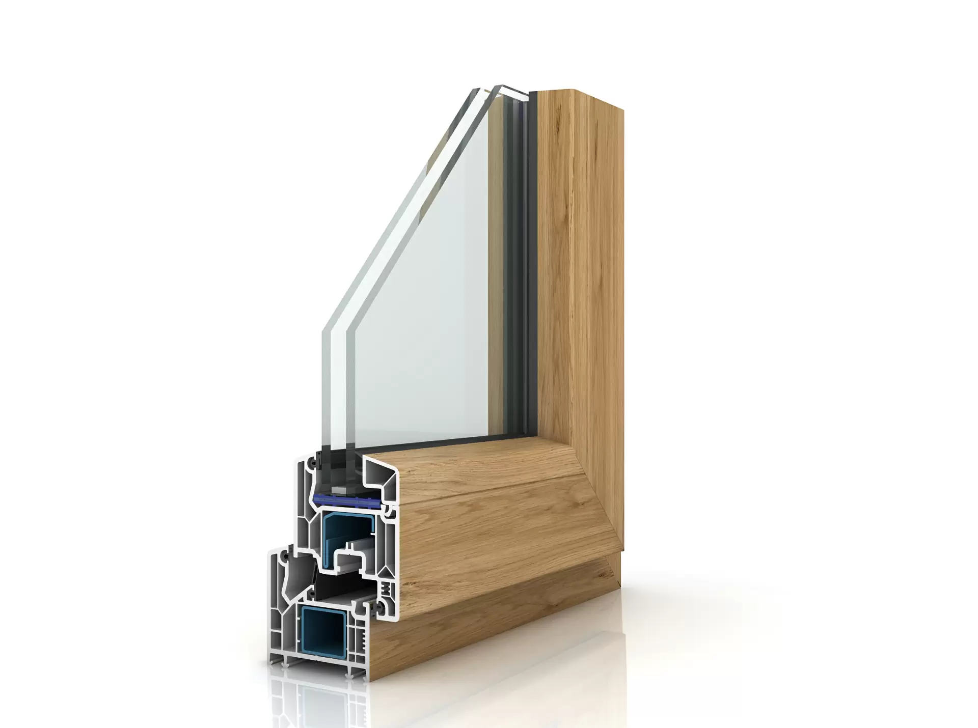 PDV70/PDV70W U-PVC window and doors profile