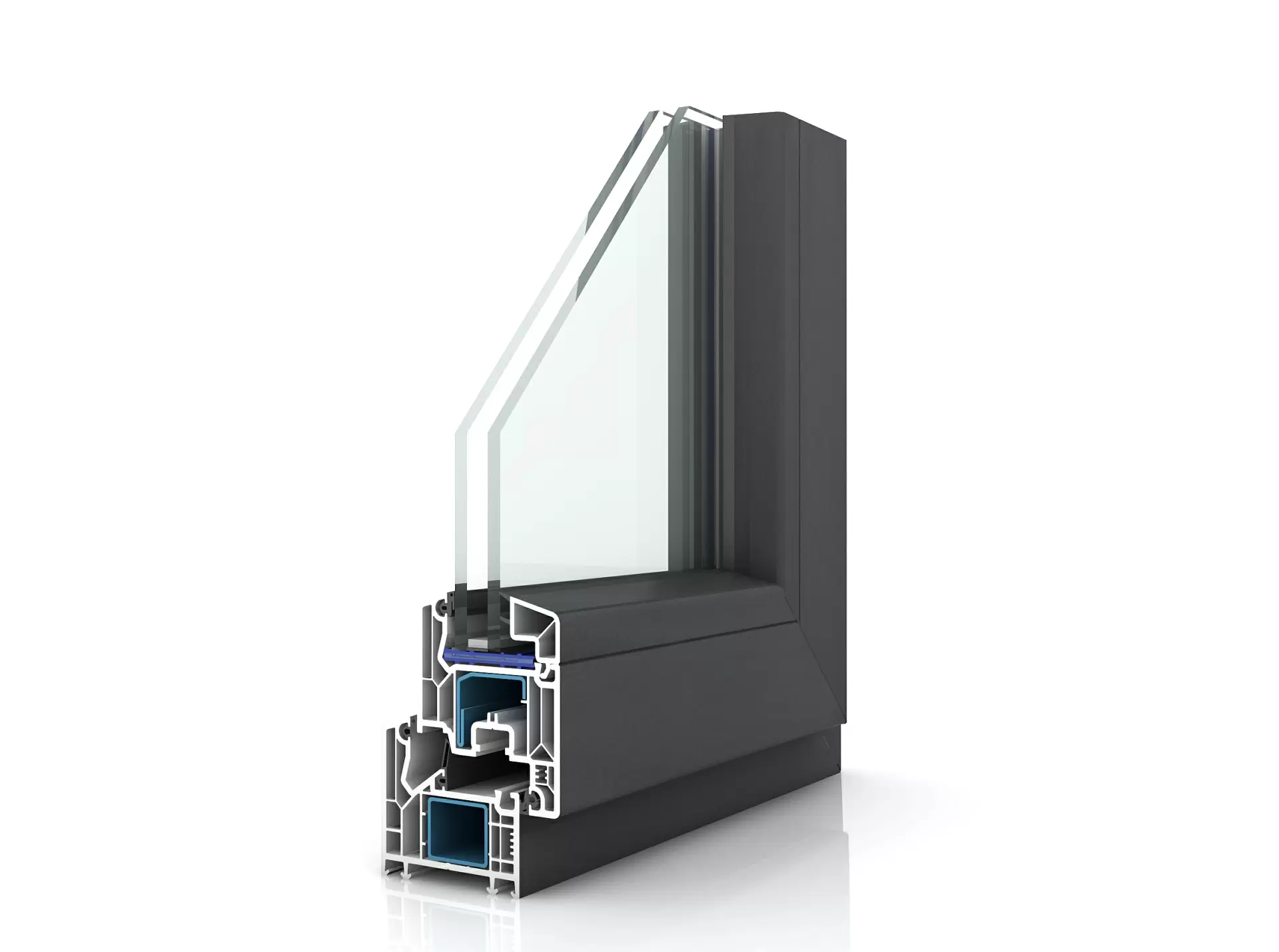 PDV70/PDV70W U-PVC window and doors profile