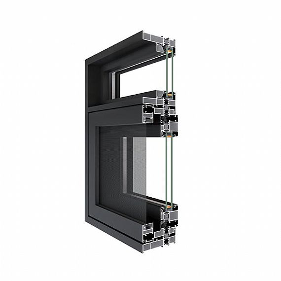 TG100 Aluminum Casement Window with Integrated Screen