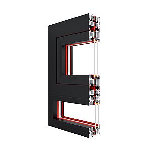 TG90 Aluminum Flush Casement Window with Hidden Screen