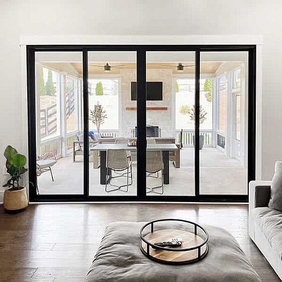 TG116 Aluminum Medium Narrow Two-Track Sliding Door