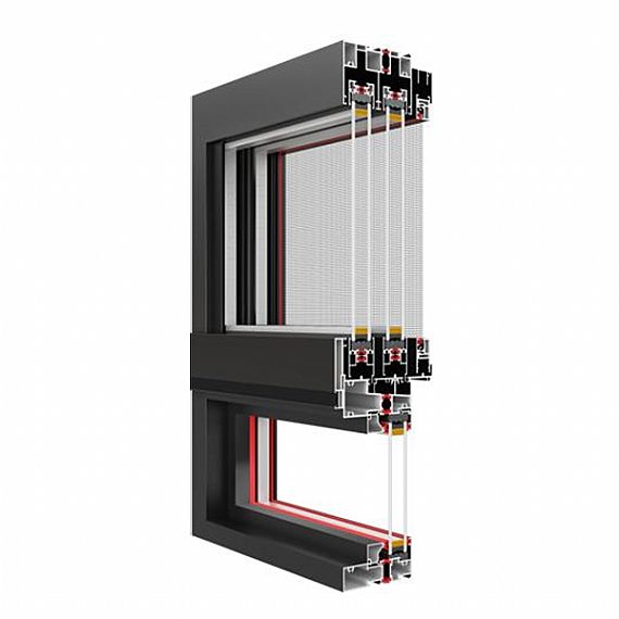 TG108 Aluminum Fully Concealed Narrow Sliding Window