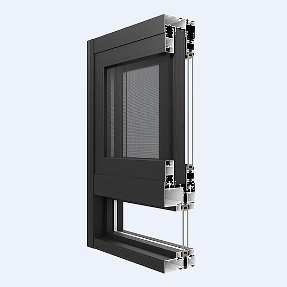 TG80 Aluminum Two-track Sliding Window