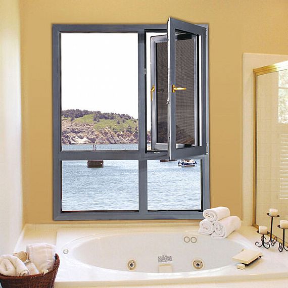 TGN90 Aluminum Tilt and Turn Window with inward-opening screen